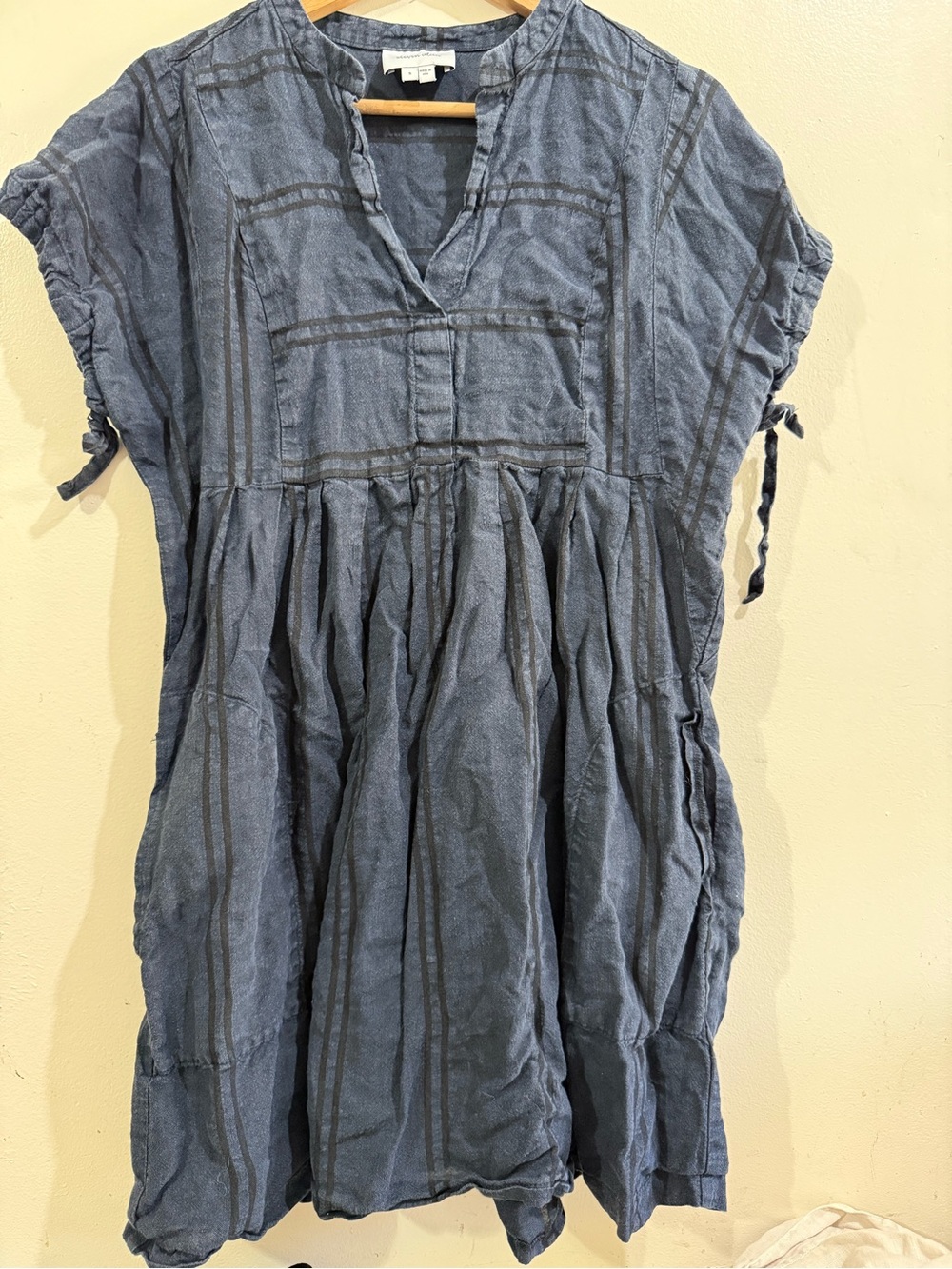 Steven Alan Blue Striped Midi Dress